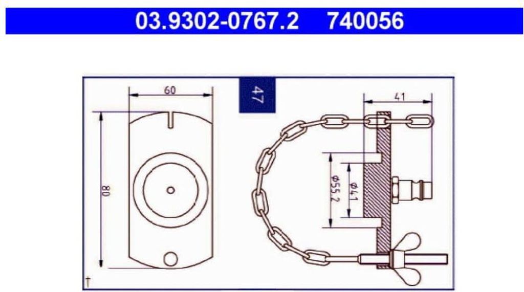 ATE EntlüfterstutzenAdapter zur Bremsene KENNGR. NUMMER 47