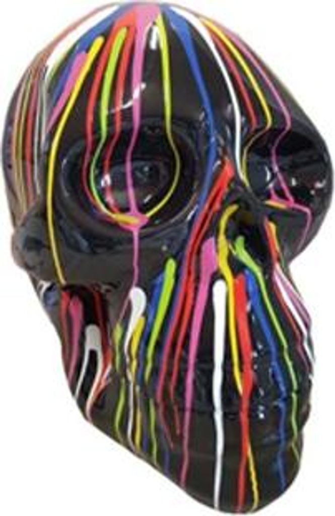 Abstrakter Schädel Scull Totenkopf Figur 66cm XXL Figuren Skulptur Rübe Statue