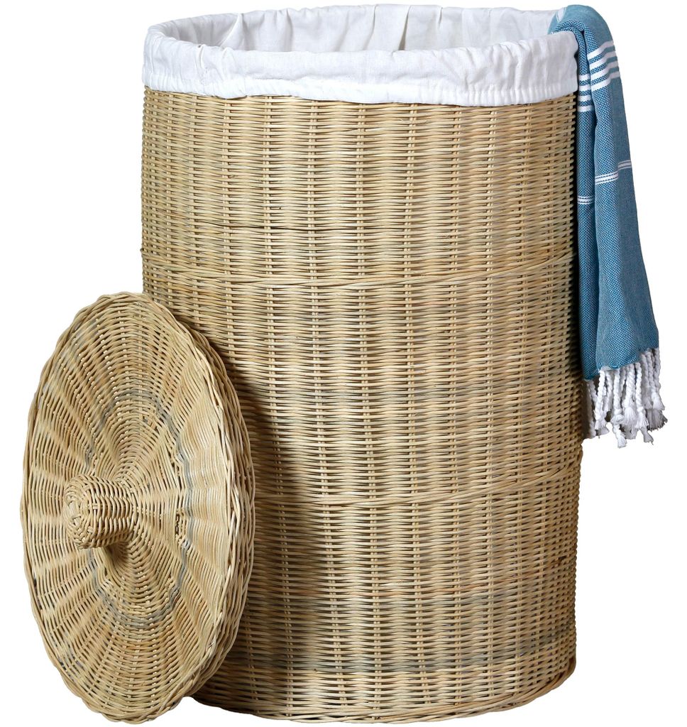 Wäschekorb Aufbewahrungskorb geflochtenFlechkorb Rattan 75L Produktbild 