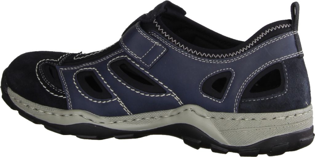 Rieker Herren Klett Halbschuh durchbrochen dunkelblau 44 Produktbild 35