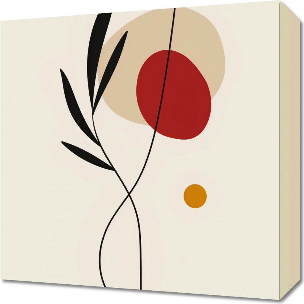 Bild 40x40cm Essenz der Skizze