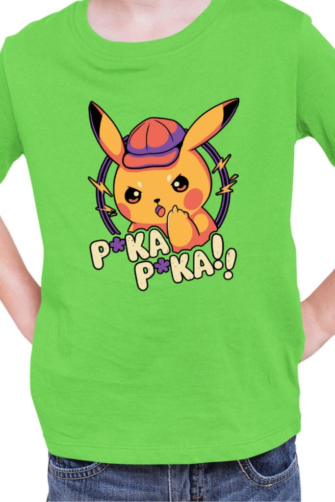Kinder T-Shirt Japan Manga Anime Comics Pokemon 032, / Lime