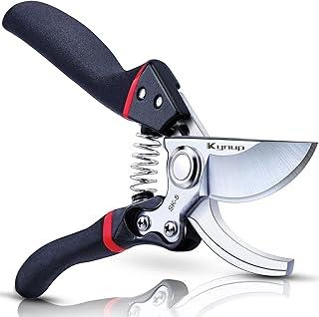 Kynup Profi Gartenschere mit SK-5 Stahl & Sicherungssperre, Rostfreie Astschere für Äste bis 25mm, Ergonomisch, Rutschfester Griff, Bypass Schere...