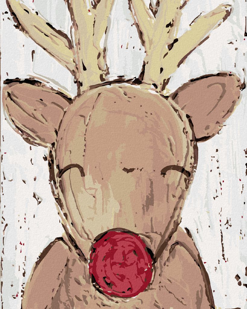 Zuty - Malen nach Zahlen - RENTIER RUDOLPH (HALEY BUSH), 40x50 cm, ohne Keilrahmen