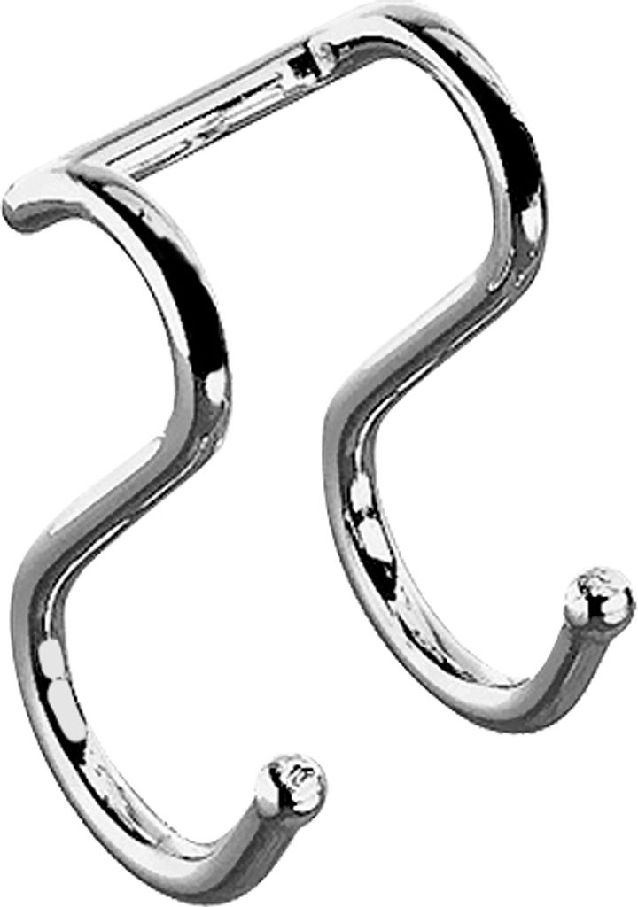 KESSEBÖHMER LINERO K 16 Doppel-Haken in CHROM glänzend / Relingsystem / Funktionssäulensystem HighLine / Doppelhaken / Aufhänger