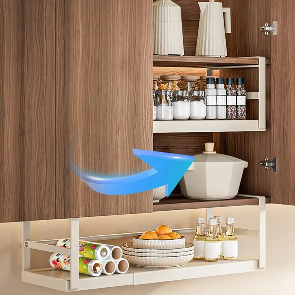 Panier de rangement à suspendre extensible 45-63 cm en métal robuste