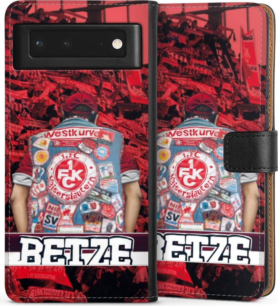 DeinDesign Klapphülle für Google Pixel 6 Handytasche Lederhülle Tasche 1. FC Kaiserslautern 1. FCK Offizielles Lizenzprodukt