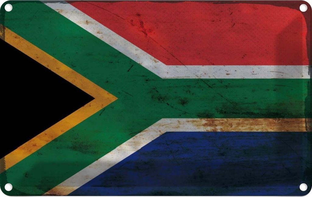 vianmo Blechschild 12x18 cm Südafrika South Africa Rost Produktbild 
