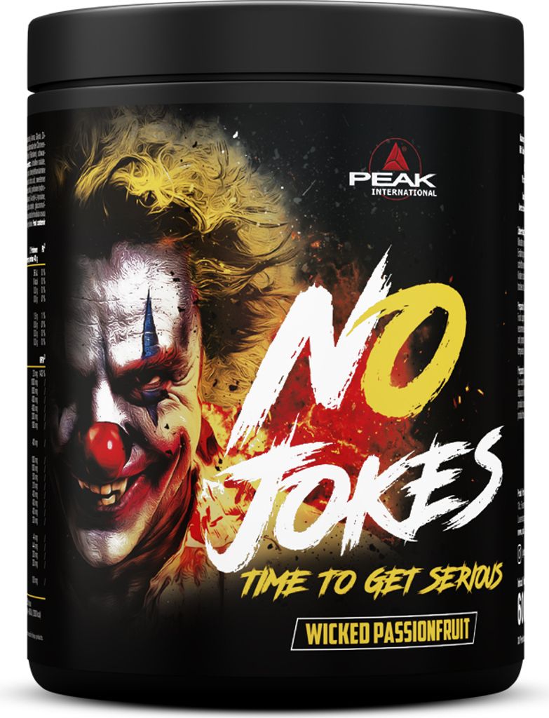 No Jokes - 600g : Wicked Passionfruit I Pulver I Pre Workout Booster I Wachheit I Fokus I Pump I Ausdauer I Ashwagandha KSM-66 I Koffein I L- Ar...