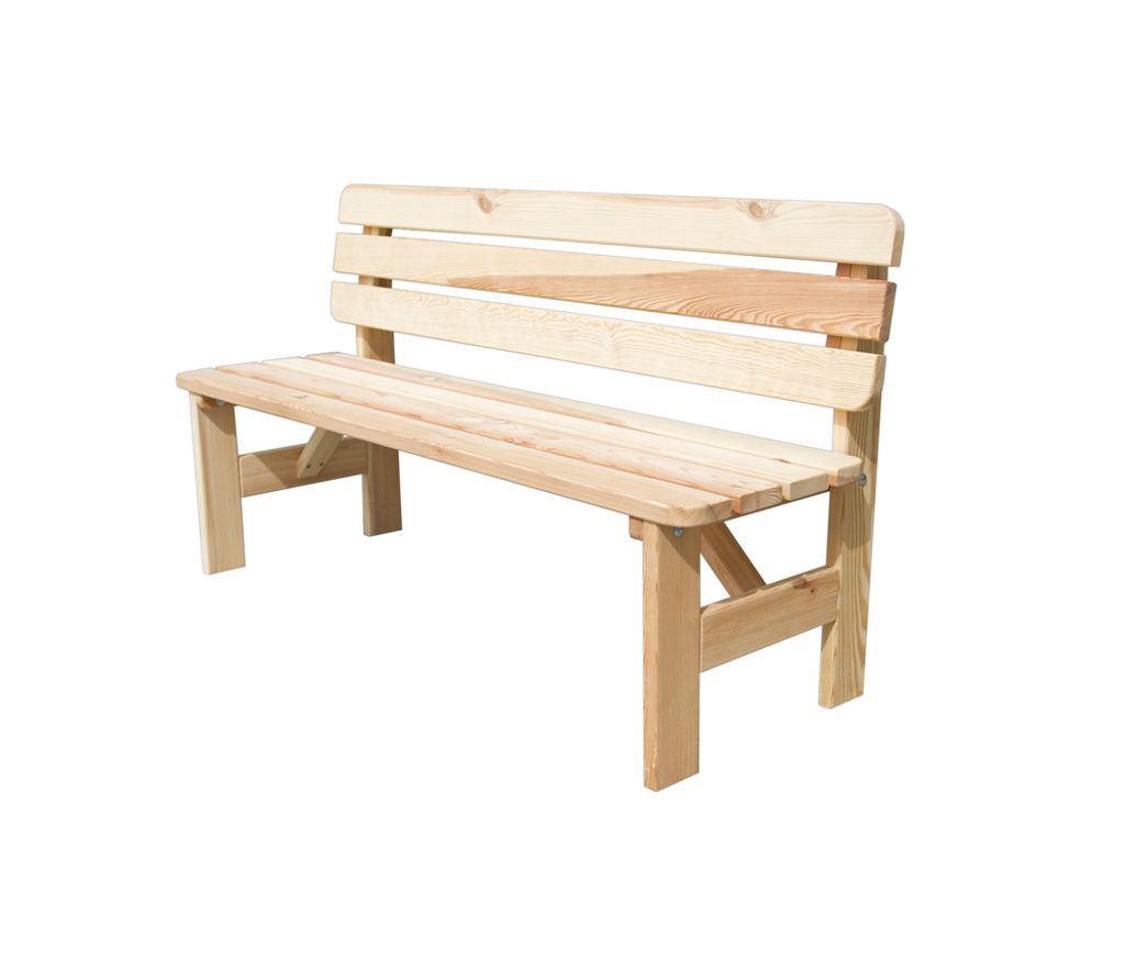 Zahradní lavice dřevěná Rojaplast VIKING 180 cm přírodní Obrázek produktu 