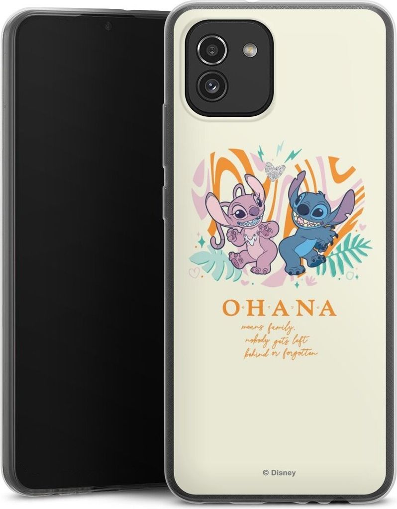 DeinDesign Slim Hülle für Samsung Galaxy A03 Silikon Case Ultra Dünn Handyhülle Disney Offizielles Lizenzprodukt Lilo & Stitch