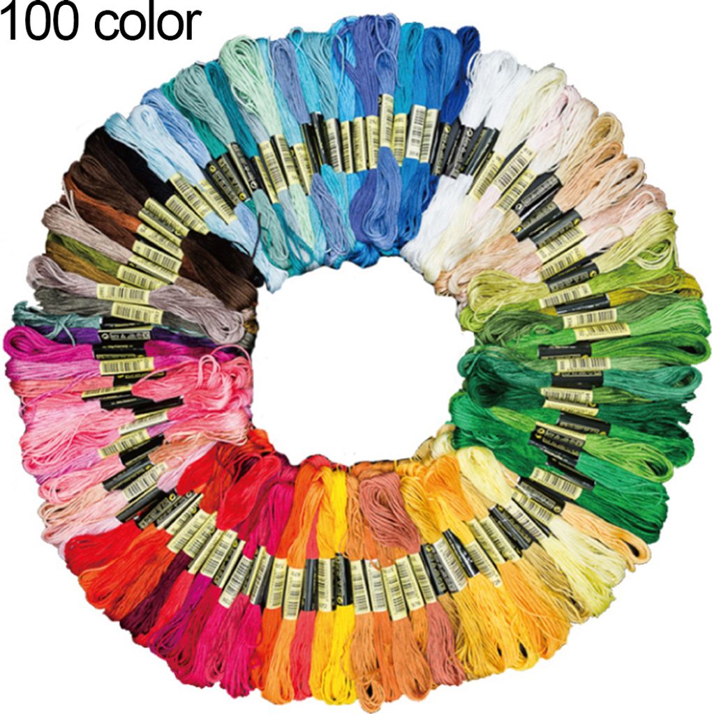 24/50/100 Stück Stickgarn Kreuzstich Baumwolle DIY Floss Produktbild 