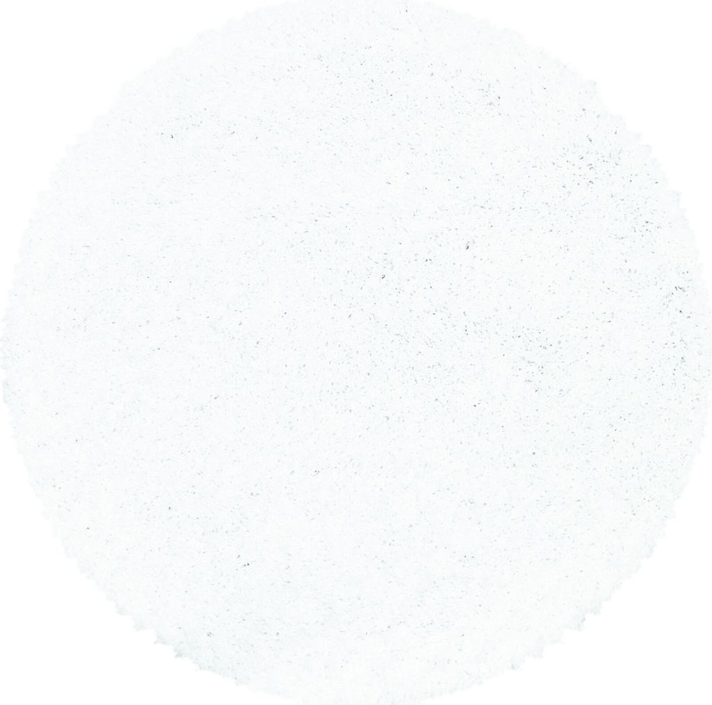 Sydney Shaggy teppich hochflor rund 80x80cm weiß 3000