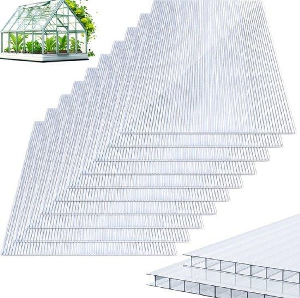 Plaques en polycarbonate à double paroi de 8 mm, Image du produit 