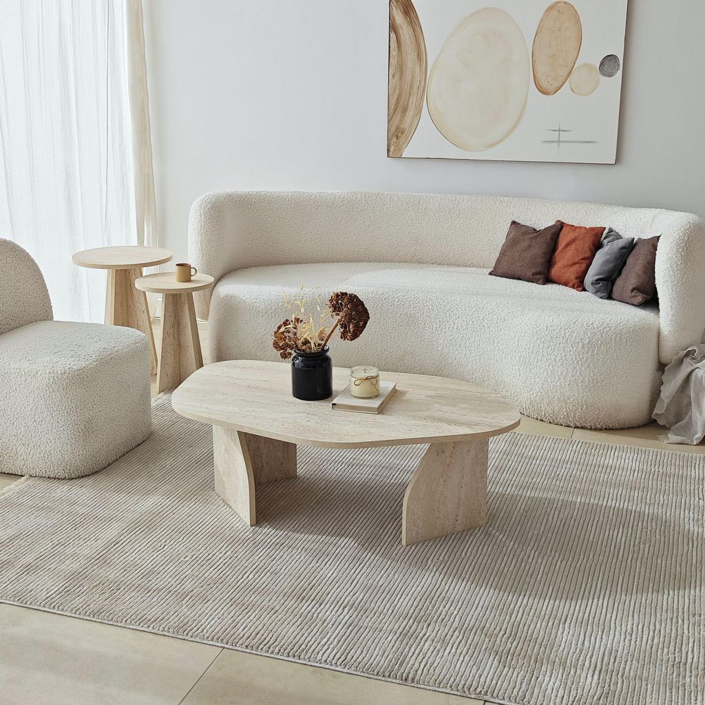 Skye Decor, hoogwaardige salontafel, travertin en Productafbeelding 