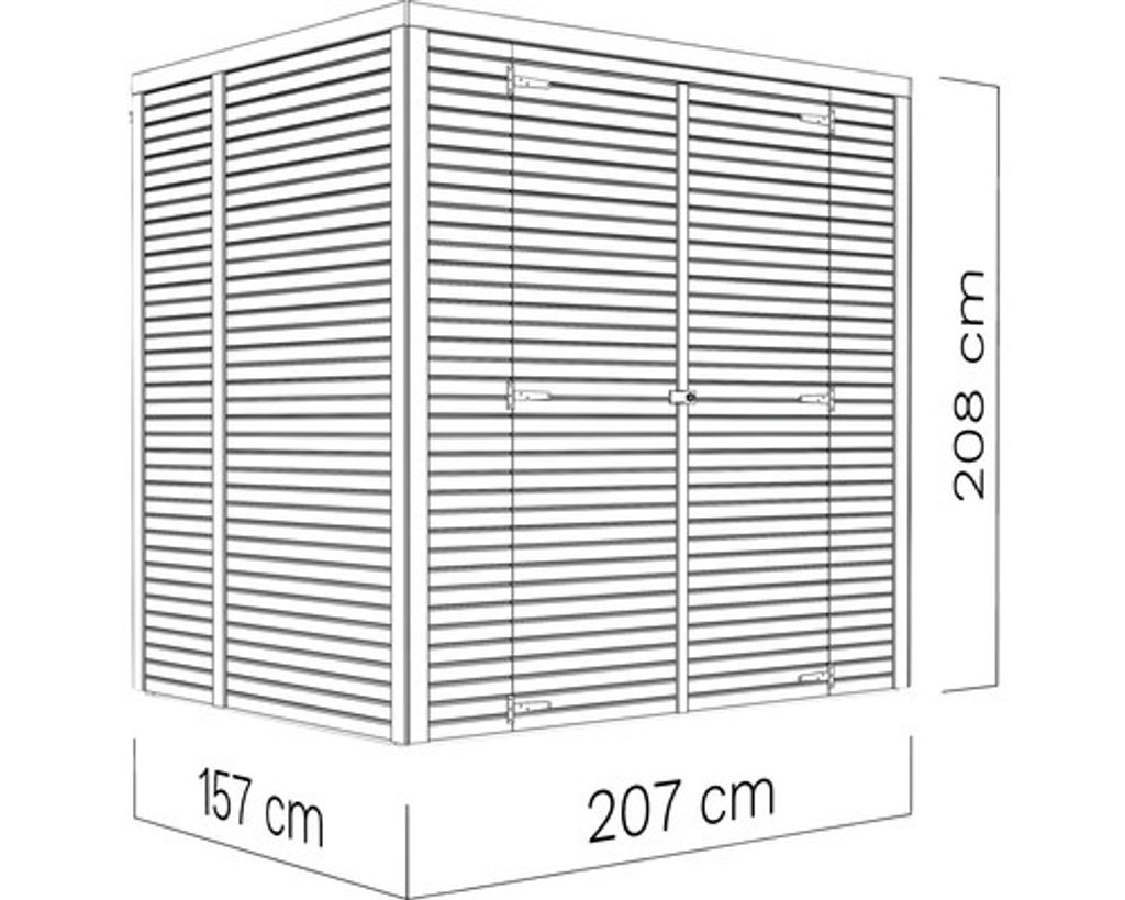 Bertilo Gerätehaus Box 2 - 18 mm naturbelassen Box 2: 208 x Produktbild 4