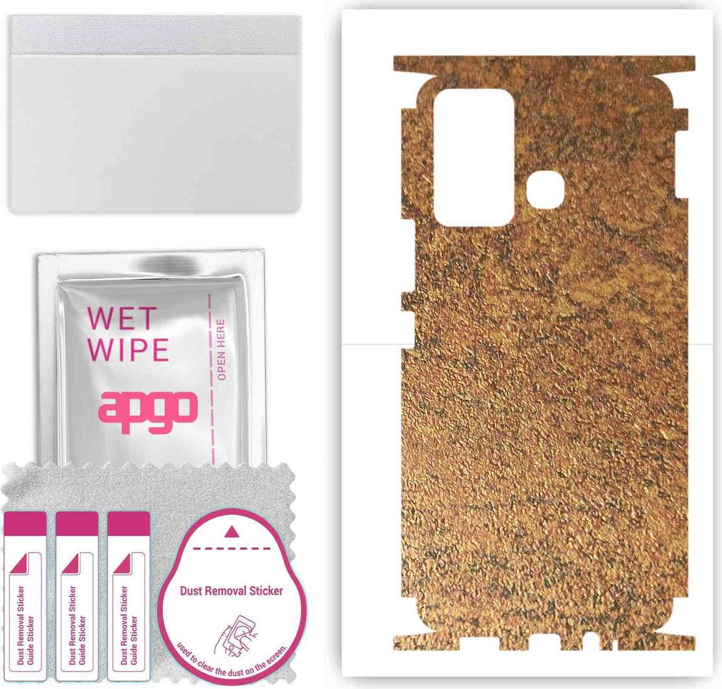 apgo Rückseite + Seiten Schutzfolie, Skin, kompatibel mit Infinix Hot 12 Play, Hinten Displayschutzfolie aus Vinylfolie, kratzfest, einfache Monta...