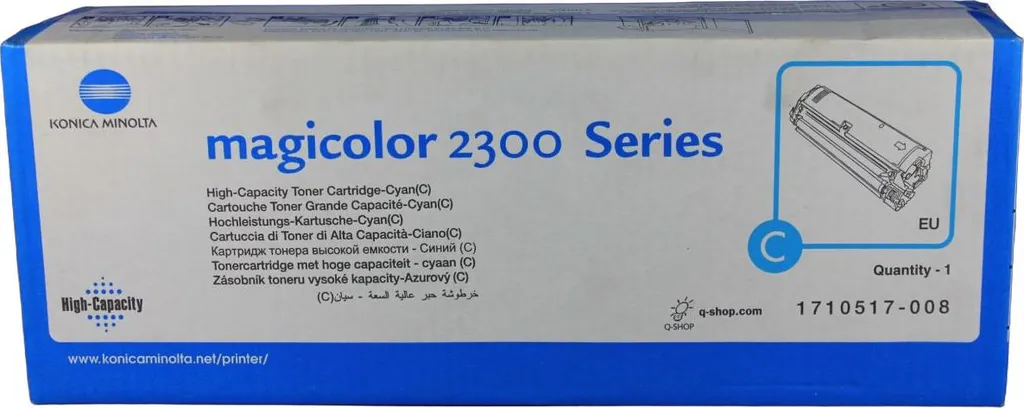 Toner cyan Magicolor 2300 longue durée Konica Minolta 1710517-008