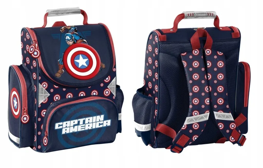 Cartable Avengers Captain America Marvel pour Garçon Primaire CP CE1