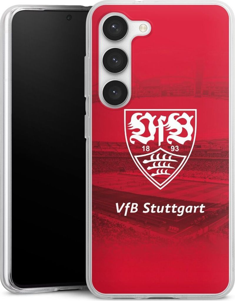 DeinDesign Handyhülle für Samsung Galaxy S23 Silikon Hülle Case Smartphone Schutzhülle Offizielles Lizenzprodukt Stadion VfB Stuttgart