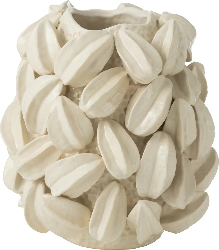 Vase Botanica Cacao Beige J-Line pour Décorer un Salon Style Scandinave