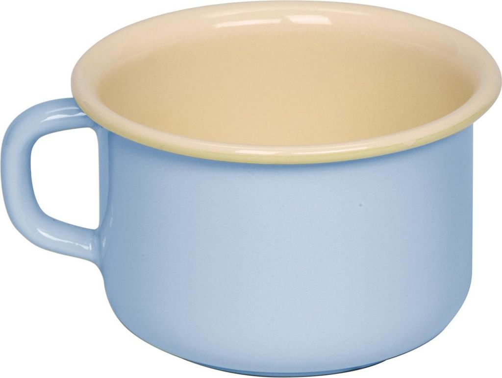 Riess Kaffeeschale Ø10cm 0,4 Liter Emaille Classic Pastell blau