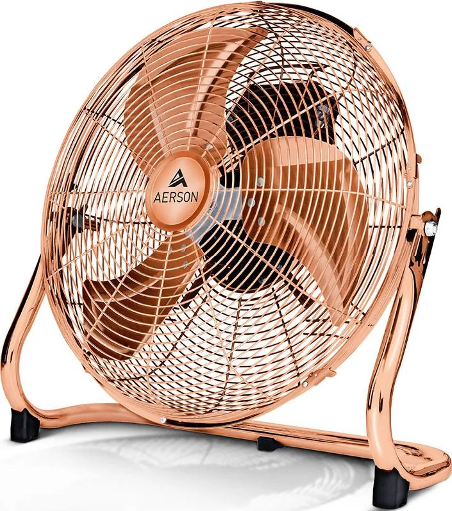 Ventilateur de sol 3 vitesses en cuivre massif - Modèle Vintage V3