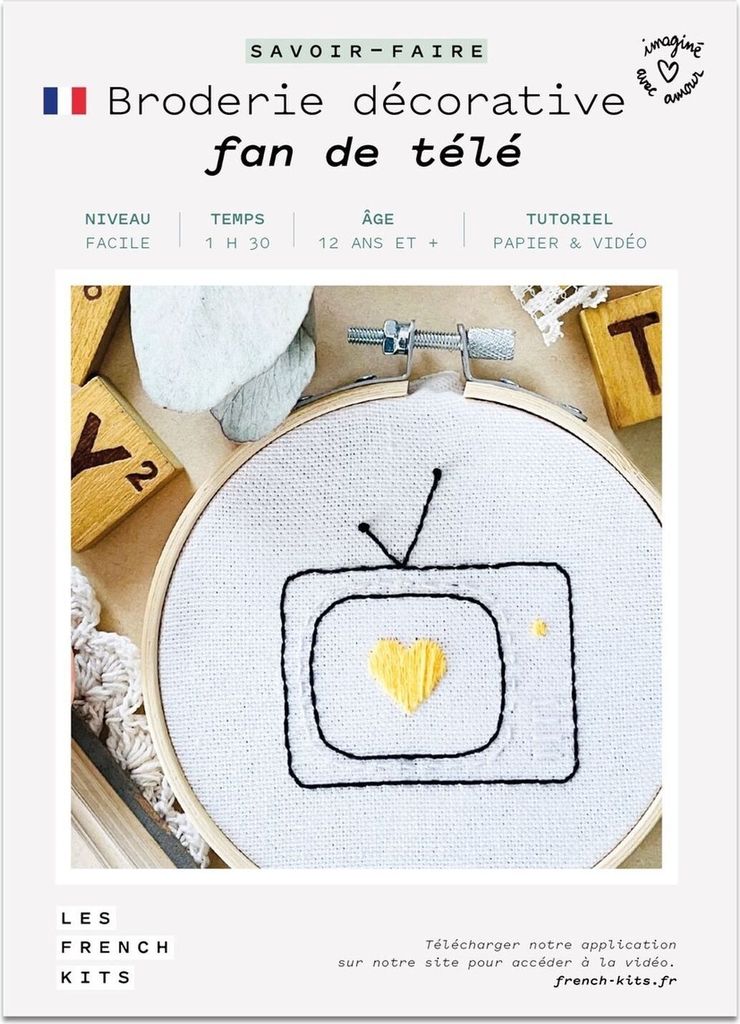 DIY-Box - Dekorative Stickerei - Fernsehfan