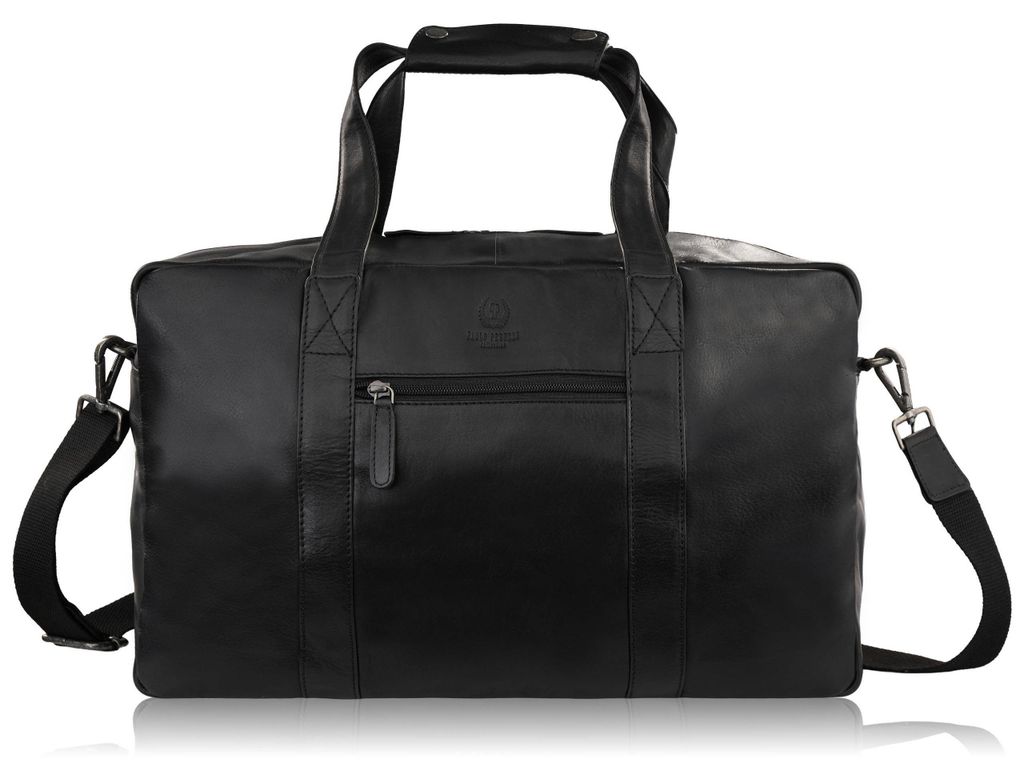 Herren Leder Reisetasche groß geräumig schwarz SL-10-BL