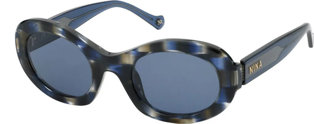 Nina Ricci SNR321 0811 Occhiali da Sole Donna Blu Marrone Ø 52mm