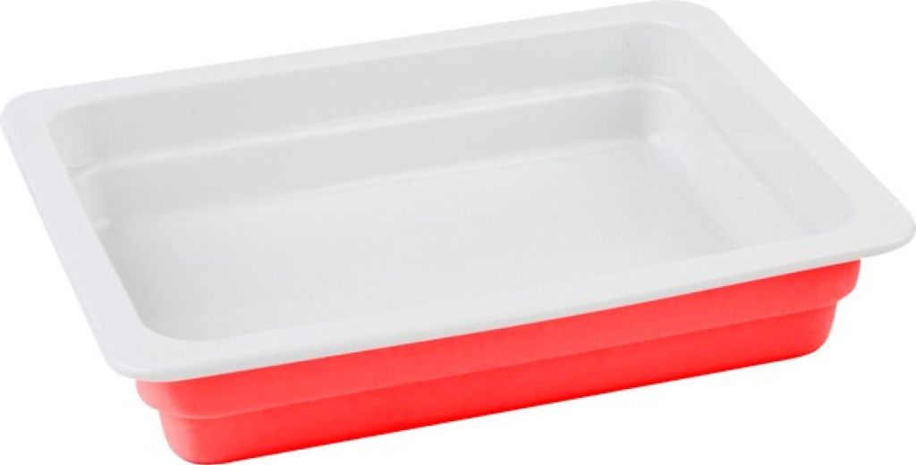 LAVA METAL Gusseisen Teller 33x26 cm - rot