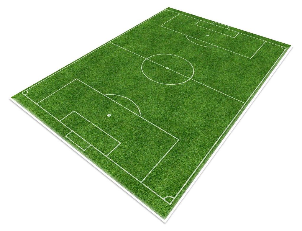 Fußballteppich, Spielmatte, Grün, 140x200 cm