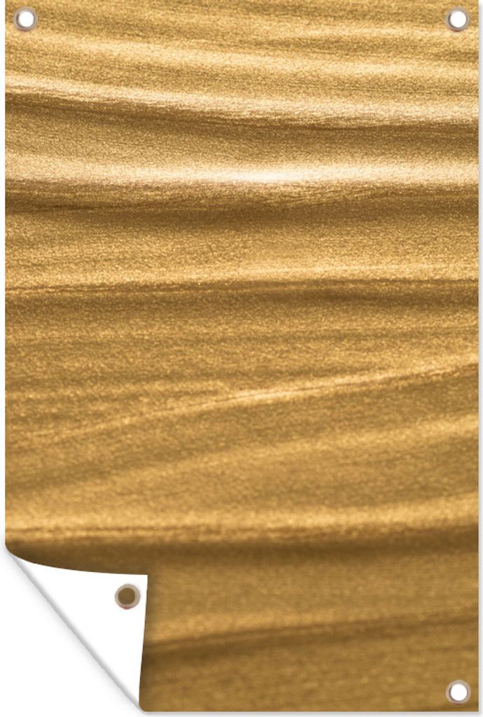 MuchoWow 80x120 cm Outdoor-Poster Gartendeko Sichtschutz Garten Poster für den Garten Metallischer Druck - Gold - Golf