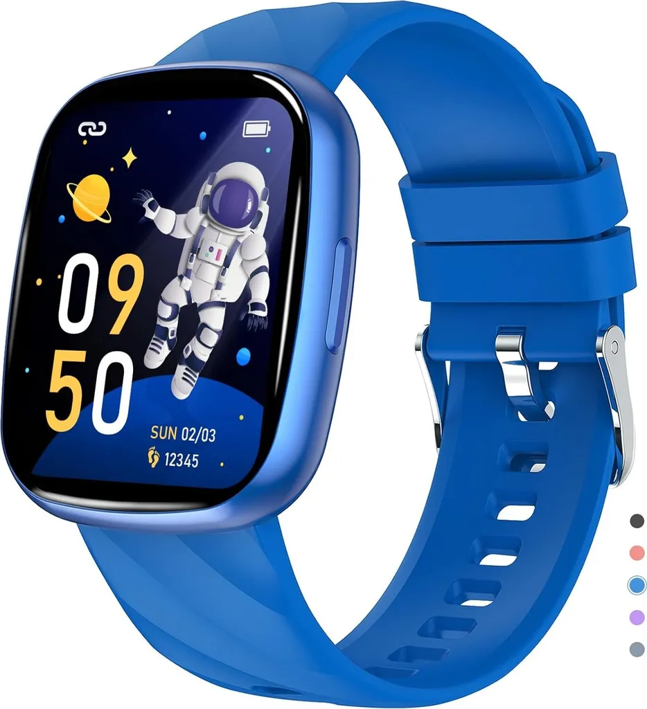 Smartwatch Bambini Pthtechus IP68: Orologio Fitness HD per Ragazzi
