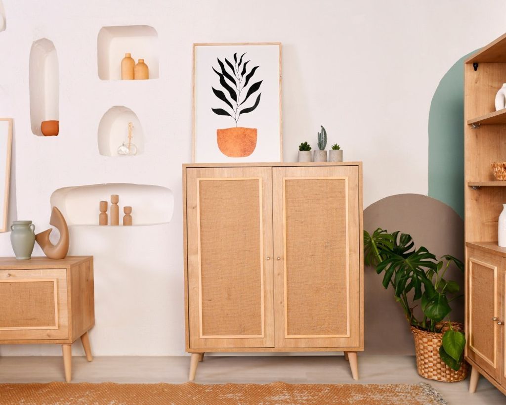 Skye Decor, Jüt Sideboard, Anrichte, Eiche, 100 % Hainbuchenholz, 40 x 90 x 110 cm