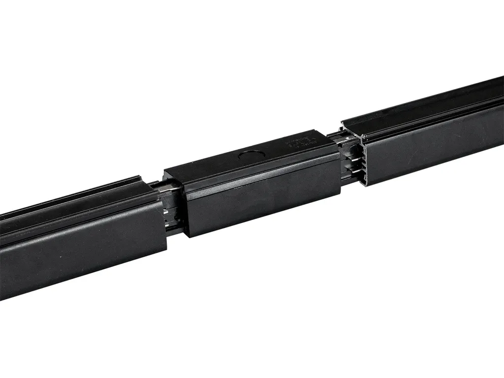 Alimentation Droite pour Rail Électrique Triphasé Noir - Pack Solo 10A - 3