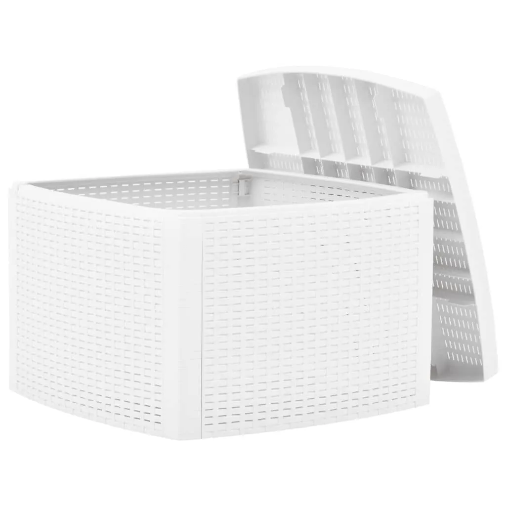 Table d'appoint blanche gain de place, idéale pour petits espaces 54 cm