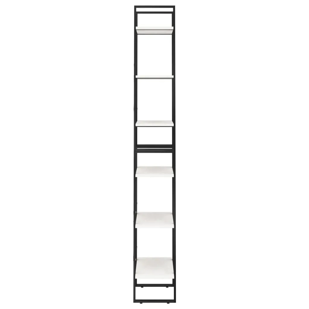 Scaffale bianco 60x30x210 cm in legno massiccio di pino - 7