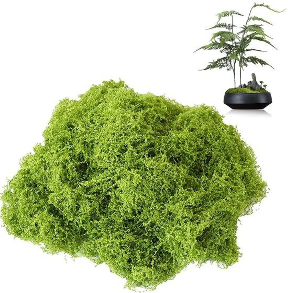 Mousse artificielle verte ultra-réaliste 150g pour murs végétaux