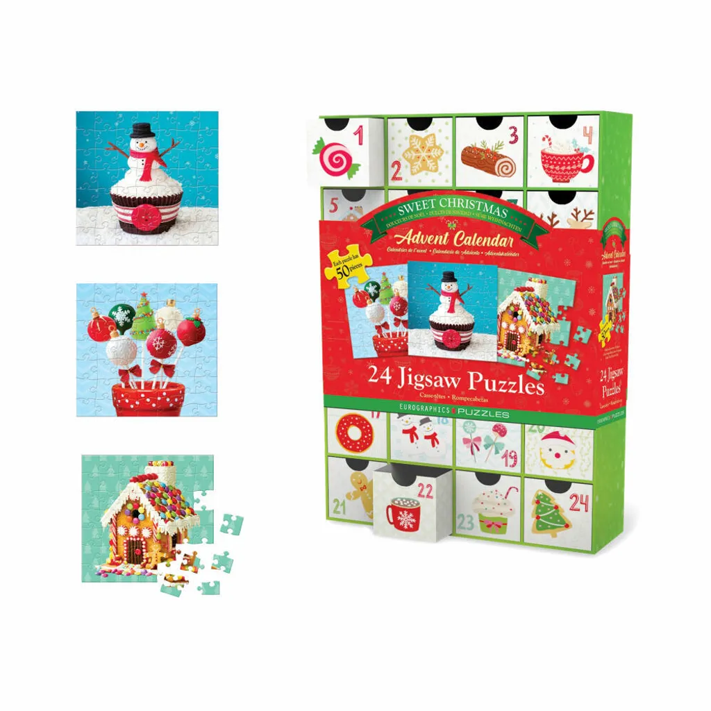 Calendrier de l'Avent créatif : 24 puzzles de Noël pour toute la famille