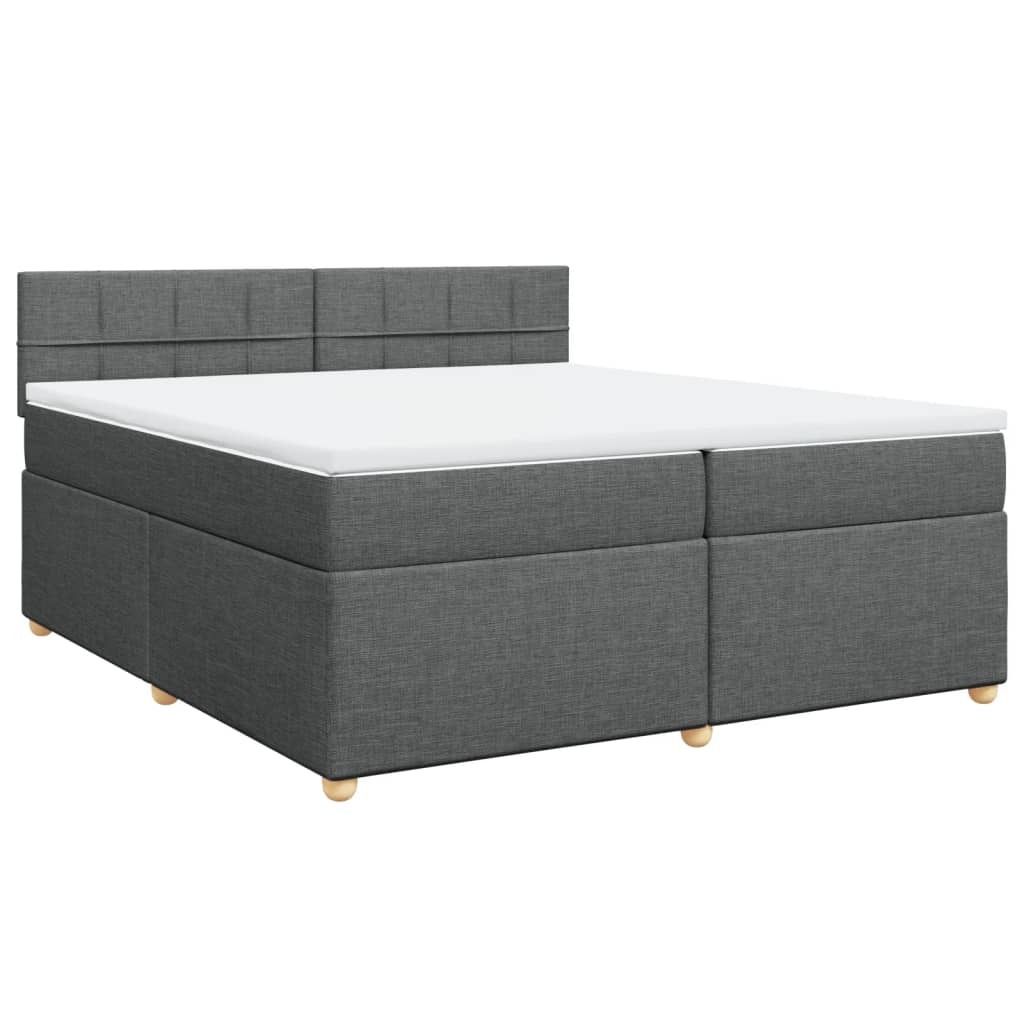 "im Sonderangebot"Boxspringbett Modernes/Doppelbett - Polsterbett Erwachsene/r /Kind - mit Matratze Dunkelgrau 200x200cm Stoff - Klassische Betten ...