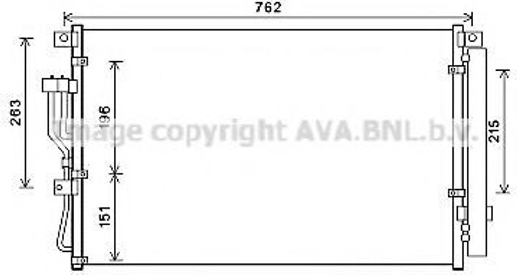 Kondensator, Klimaanlage AVA COOLING HY5345D