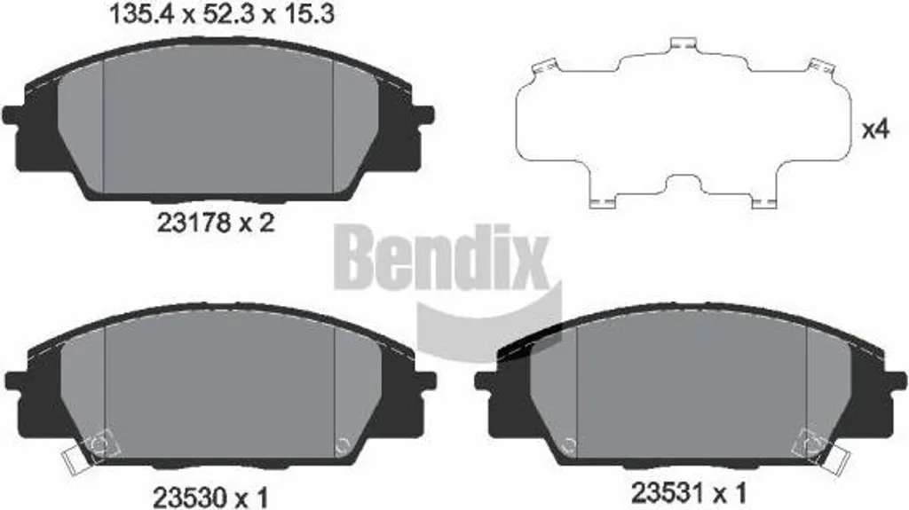 Freinage performant pour Civic et S2000 : Plaquettes BENDIX BPD1939
