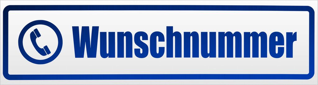 Kiwistar Wunschnummer Magnetschild Schild magnetisch - 60cm Blau - reflektierend - Magnetfolie für Auto PKW Kfz