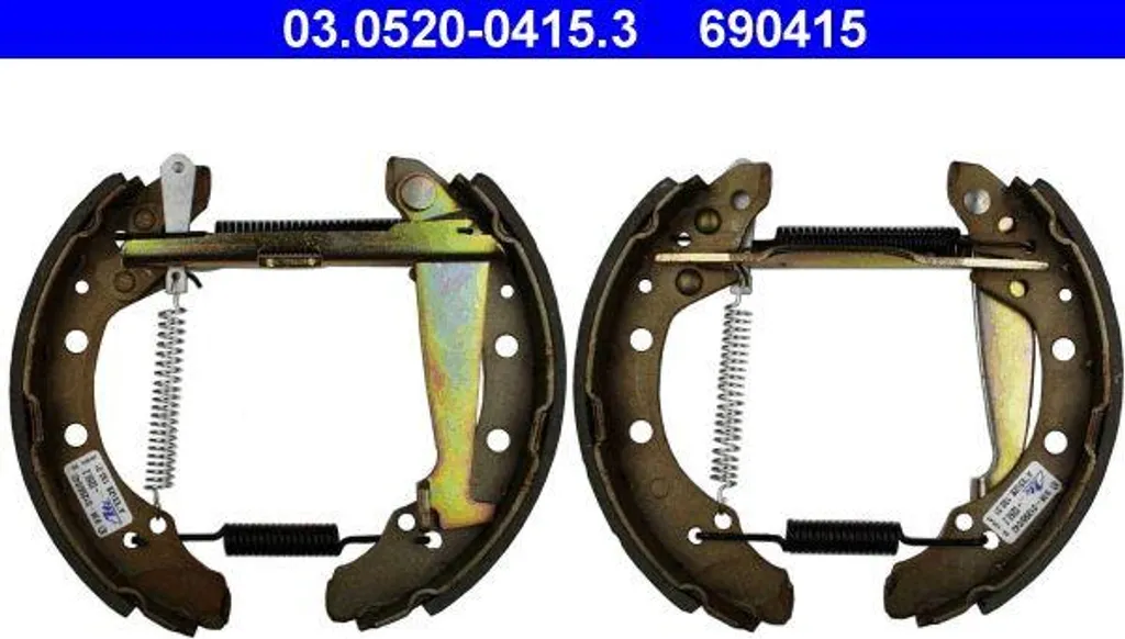 Réparer freinage tambour avec les mâchoires ATE 03.0520-0415.3