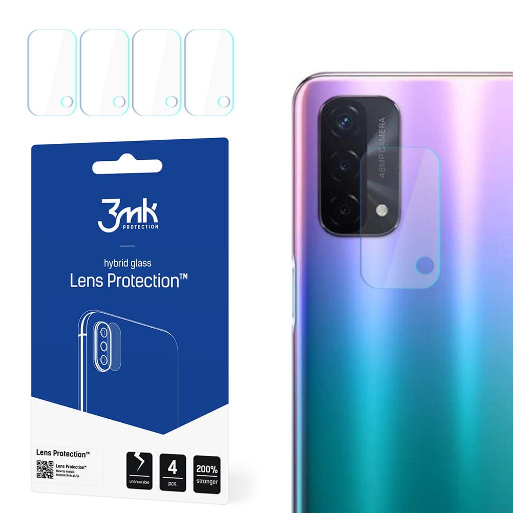 3mk Hybridglas Lens Protection für Oppo A93 5G Kamera Objektiv Kameralinse 0,16mm 6H (4 Stück)