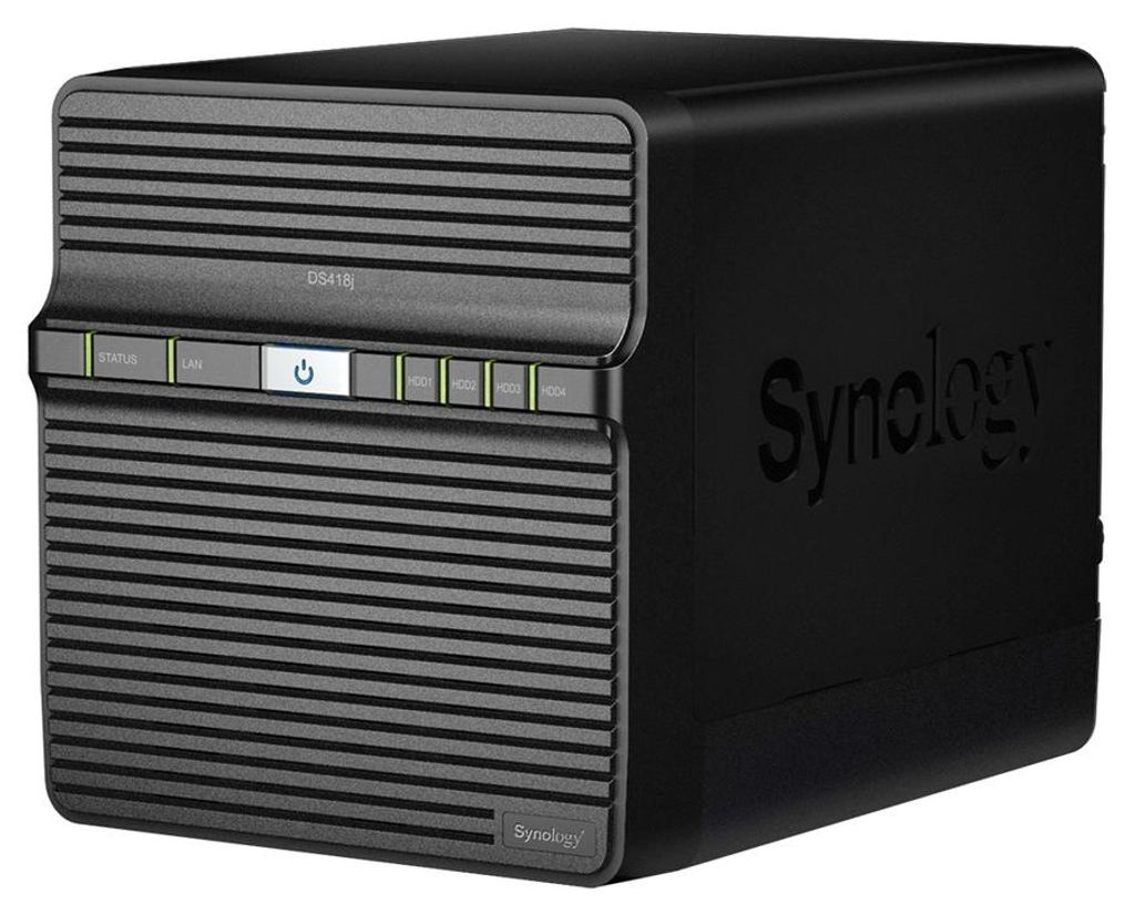 Synology DS418j 4 Bay Desktop-NAS-Gehäuse Diskless Produktbild 