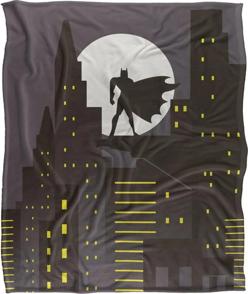 Couverture Batman pour Fans DC Comics - Plaid Confortable Noir et Gris