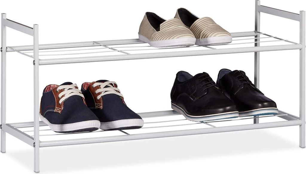relaxdays Schuhregal mit 2 Ebenen
