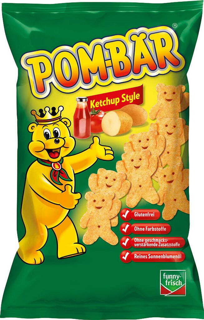 funny frisch Pom Bär Ketchup Kartoffelsnack glutenfrei Produktbild 
